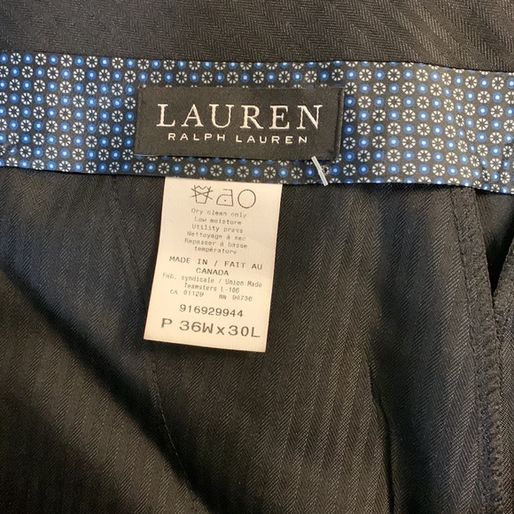 Ralph Lauren Flat-Front Wool-Blend Suit Pants - Picture 5 of 6